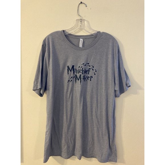 "Mischief Maker"- Women's Humor T-Shirt- Size XL- Grey- Soft- Harry Potter - Picture 1 of 8